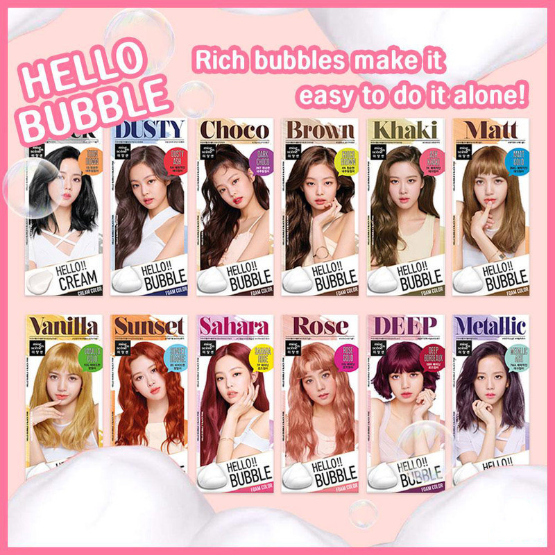 Bao bì thuốc nhuộm tóc Mise En Scène Hello Bubble dạng bọt
