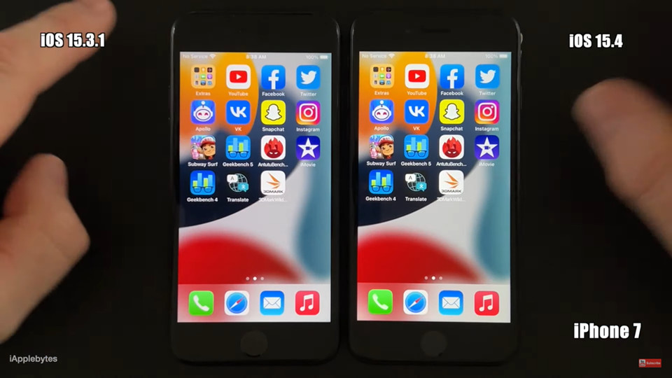 Biểu đồ kết quả kiểm tra tốc độ mở ứng dụng trên iOS 15.4