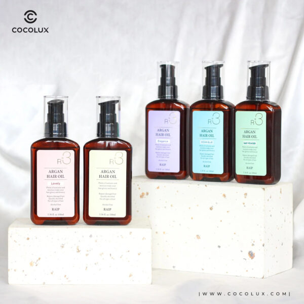 Bộ sưu tập Tinh dầu dưỡng tóc Raip Argan Oil R3 các mùi hương