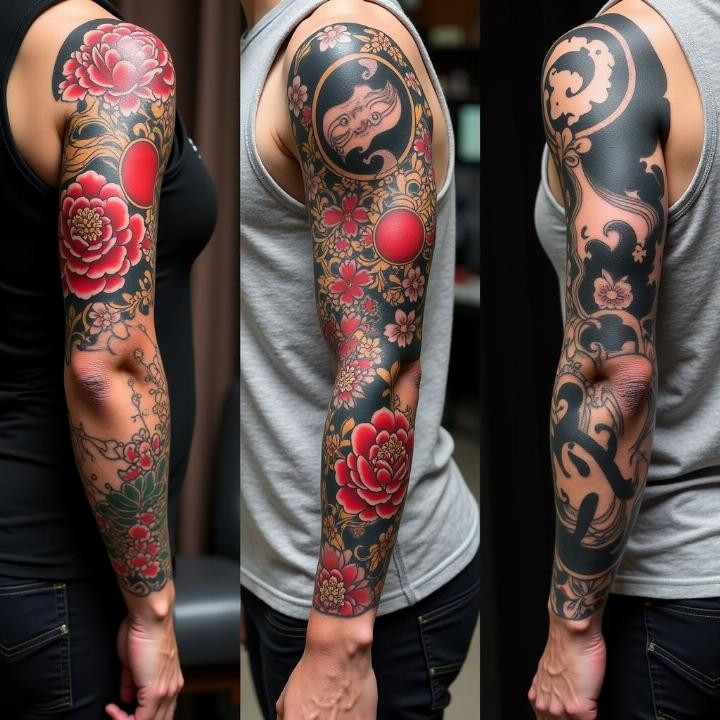 Các phong cách xăm kín tay Nhật cổ từ Irezumi đến Neo-Japanese