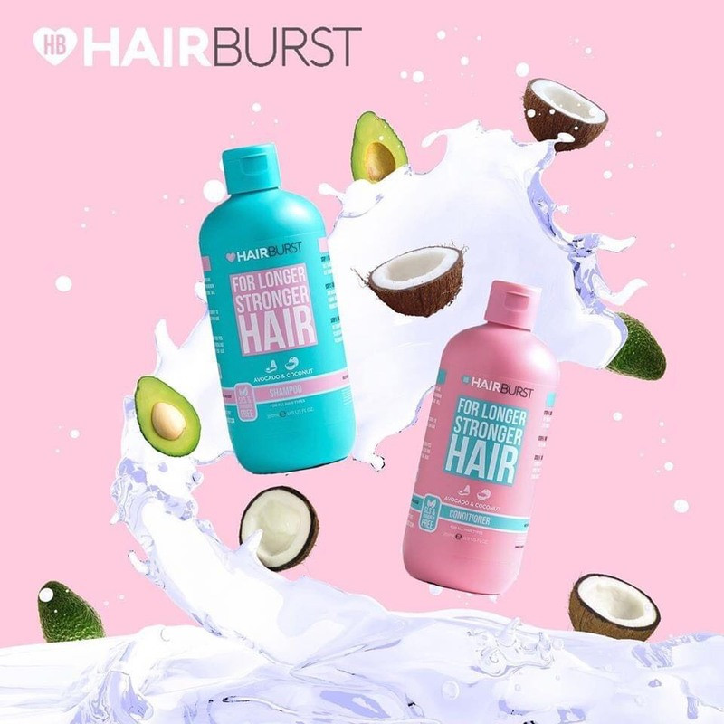 Chai dầu gội Hairburst và dầu xả Hairburst bơ dừa