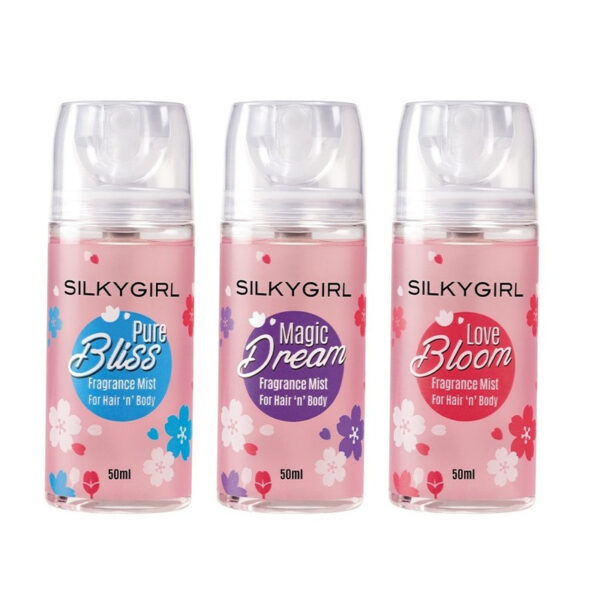 Chai xịt thơm toàn thân và tóc SilkyGirl 50ml màu hồng