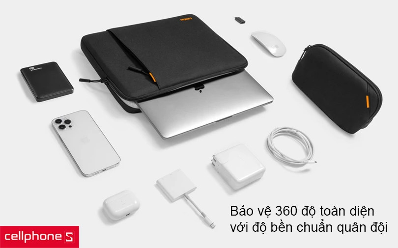 Công nghệ Corner Armor bảo vệ 4 góc của túi chống sốc Macbook Tomtoc