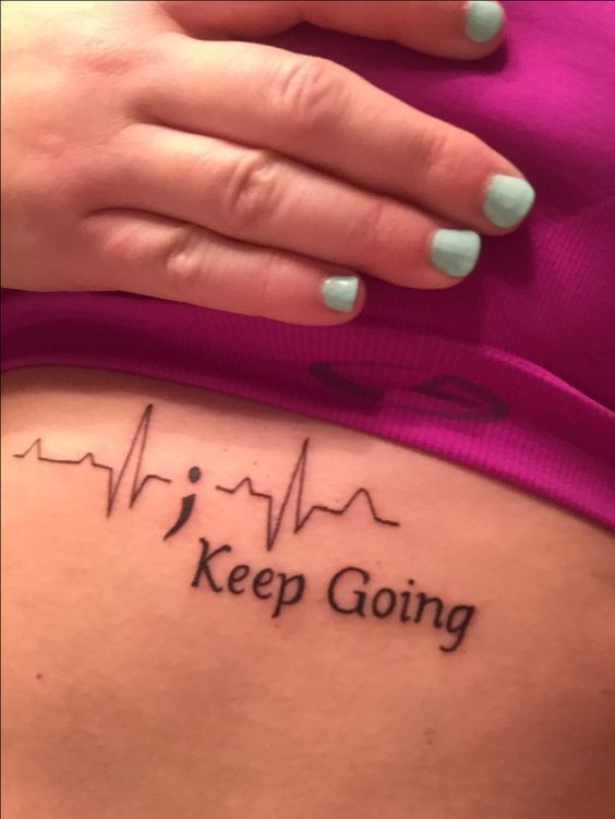 Duyên dáng với mẫu tattoo nhịp tim đơn giản