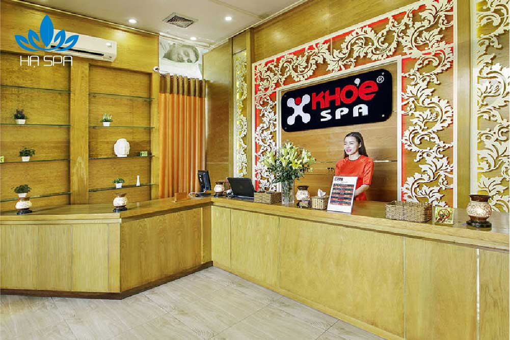 Hình ảnh không gian Khoẻ Spa Massage, thể hiện sự hiện đại và tiện nghi
