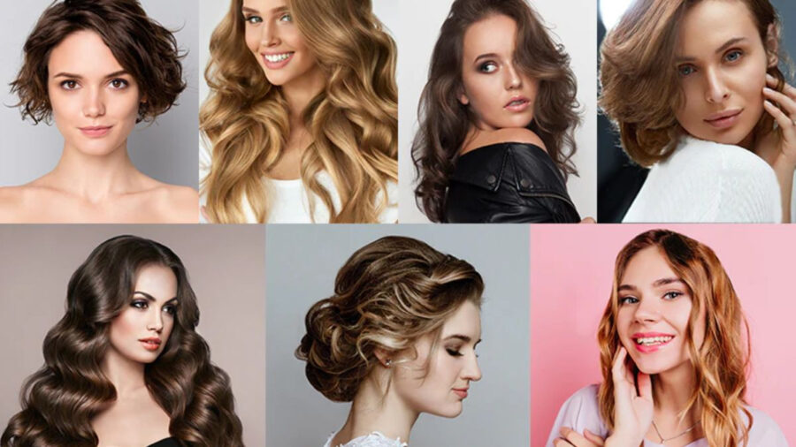 Hình ảnh minh họa tóc wavy với các gợn sóng nhẹ bồng bềnh.