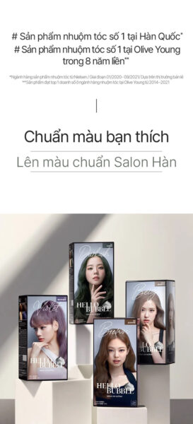 Hộp thuốc nhuộm tóc Mise En Scène Hello Bubble tiện lợi tại nhà