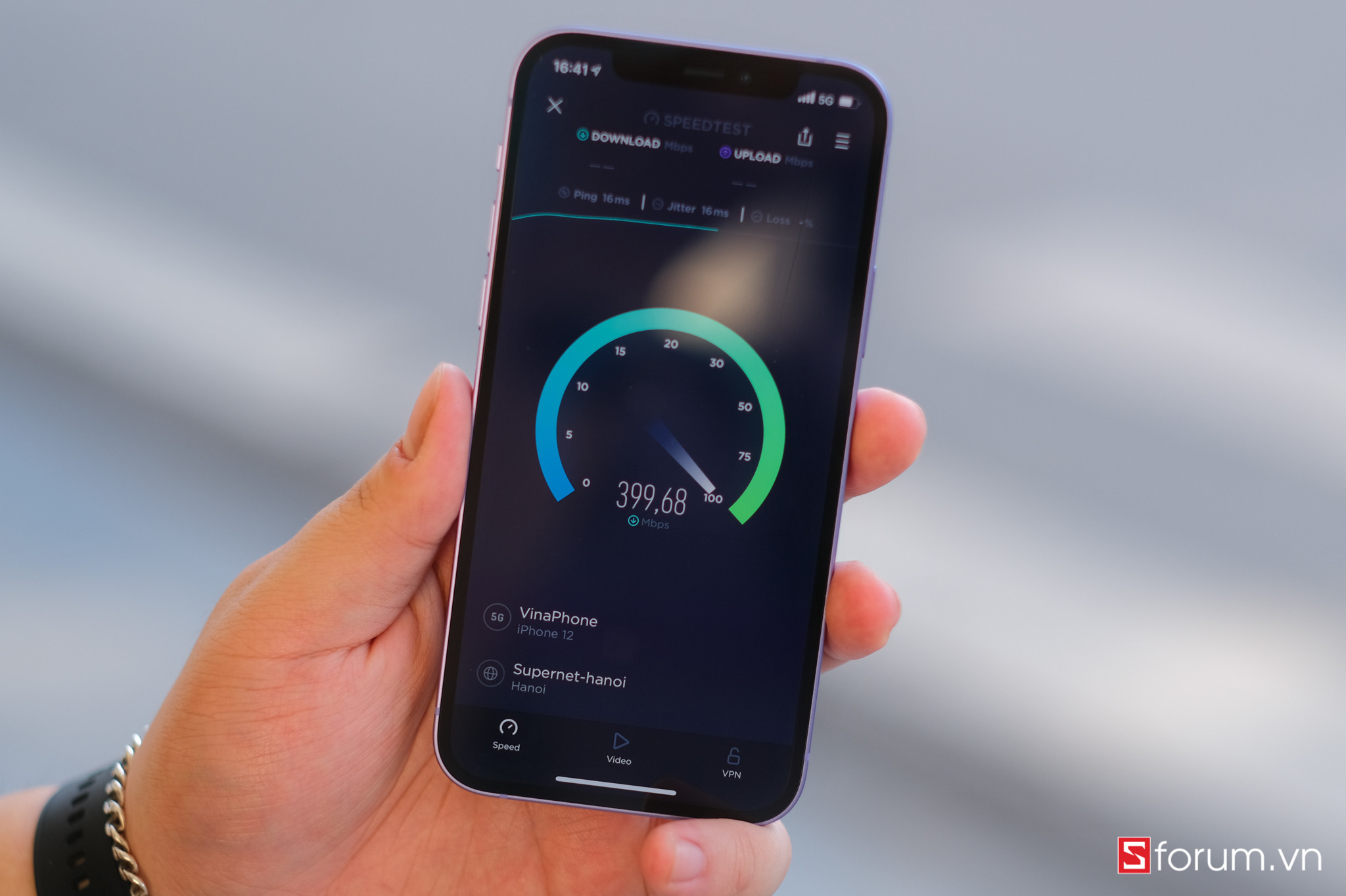 Kết quả kiểm tra tốc độ mạng 5G trên iPhone 12