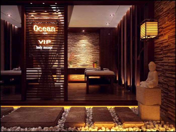 Không gian nội thất yên tĩnh tại Ocean Spa