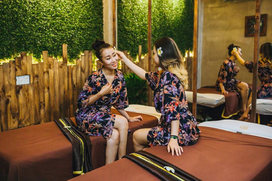 Không gian phòng trị liệu Massage Thái thoải mái, thư giãn