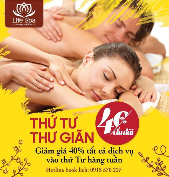 Không gian thư giãn tại Life Spa Cần Thơ cho liệu trình massage