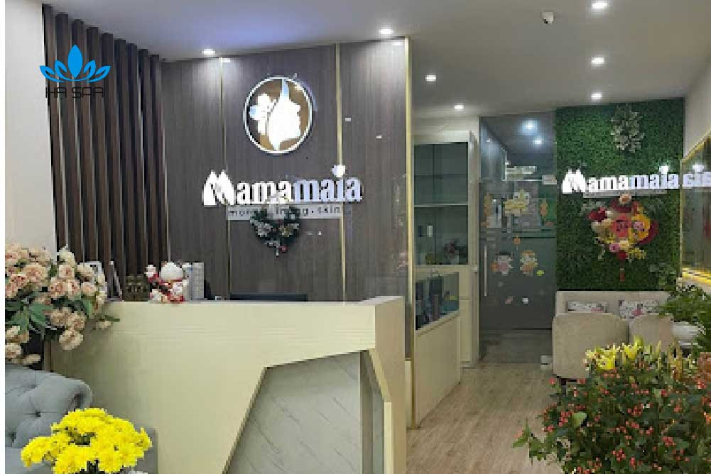 Khu vực tiếp đón tại Mama Maia Spa, chuyên massage trị liệu dành cho mẹ và bé ở Hà Nội