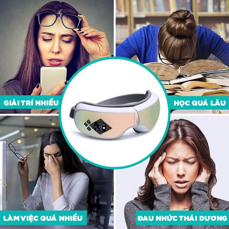 Máy massage mắt KingTech KY-925 với thiết kế công thái học