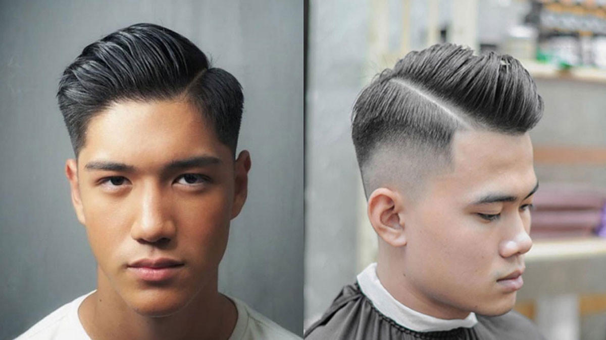Nam giới với kiểu tóc brushed back chải ngược ra sau