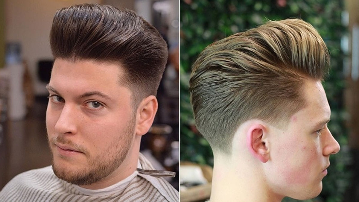 Nam giới với kiểu tóc pompadour mái dựng trẻ trung