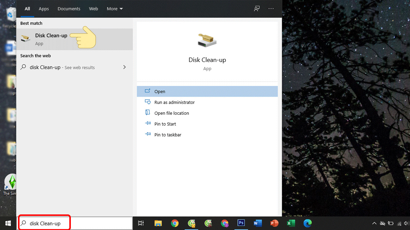 Sử dụng Disk Cleanup để dọn dẹp tệp tạm thời trên Windows 10