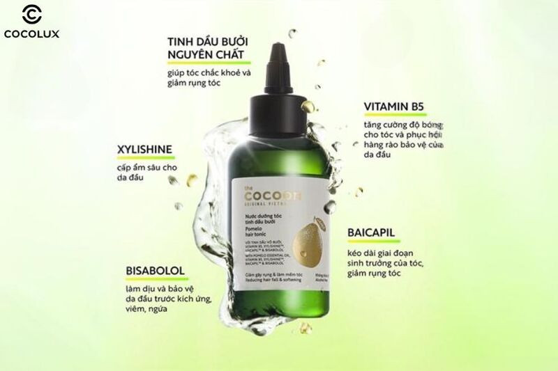 Thành phần tự nhiên trong nước dưỡng tóc bưởi Cocoon