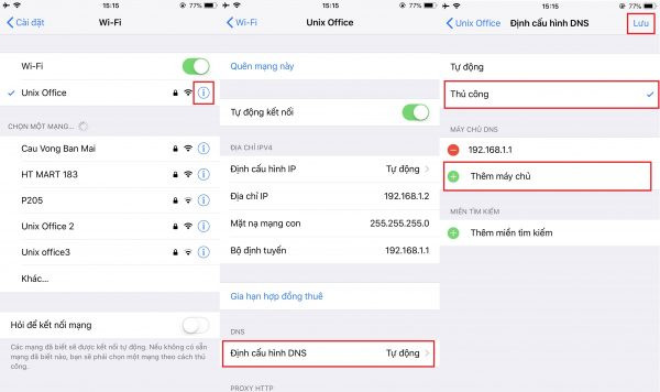 Thay đổi cài đặt DNS để tăng tốc mạng trên iPhone