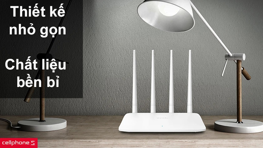 Thiết kế tối giản, nhỏ gọn của router Tenda F6 300Mbps