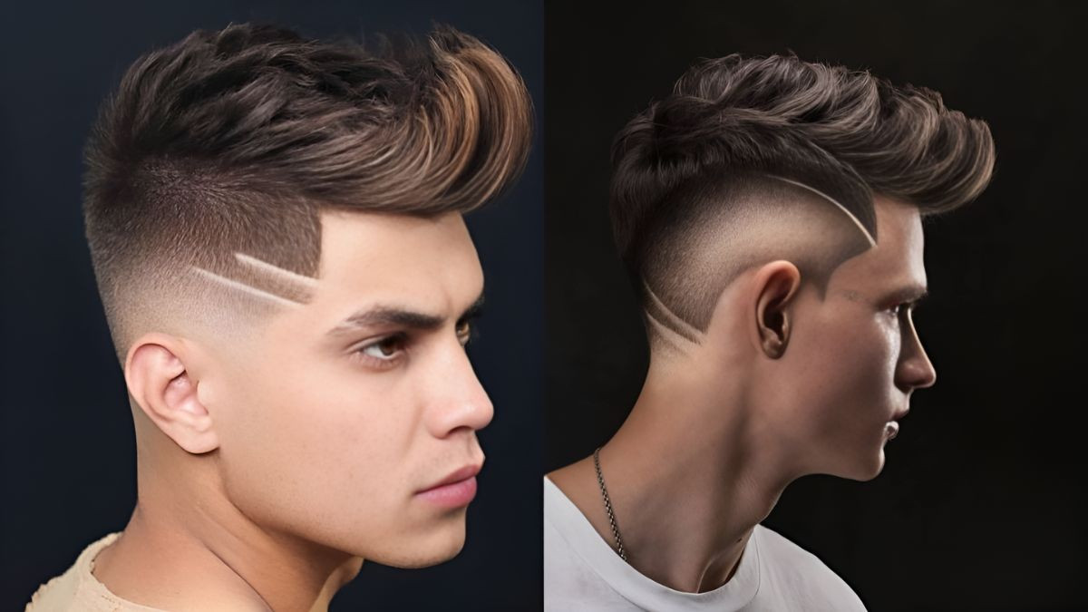 Tóc Medium Quiff kẻ vạch năng động