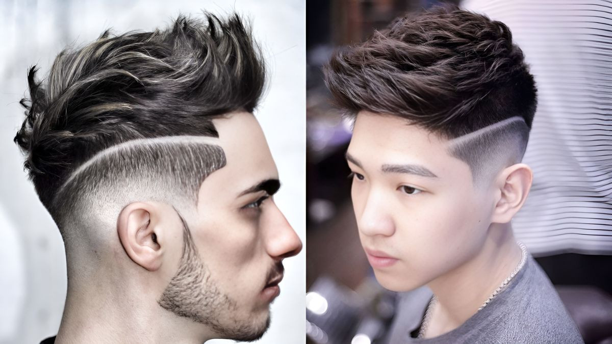 Tóc Short Quiff phối cùng tattoo đường kẻ