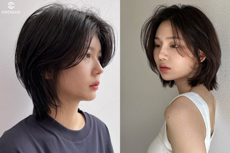 Tóc tomboy layer gọn gàng, alt: Tóc tomboy layer mang lại vẻ năng động, giúp gương mặt dài trông cân đối hơn