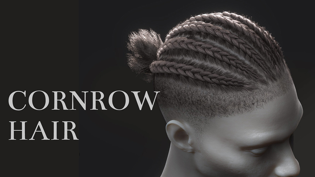 Tóc undercut cornrow nam với các dải tóc tết sát da đầu