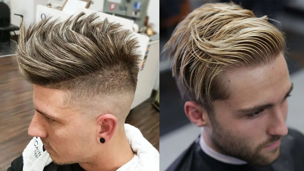 Tóc undercut nam nhuộm màu vàng ánh kim nổi bật