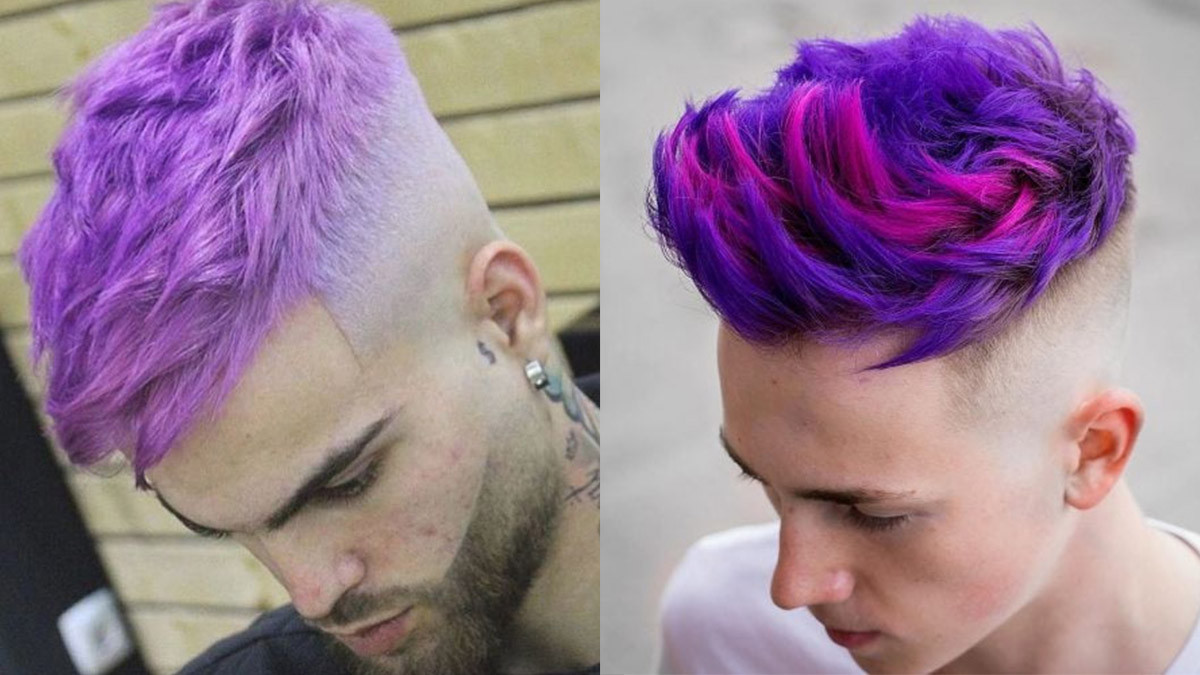 Undercut nam với màu tím khói mờ ảo đầy ma mị