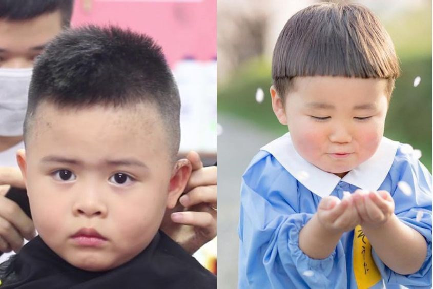 Kiểu tóc cho bé trai 7 tuổi mặt tròn đáng yêu