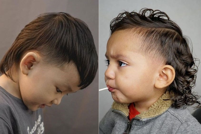 Kiểu tóc mullet cá tính cho bé trai 7 tuổi