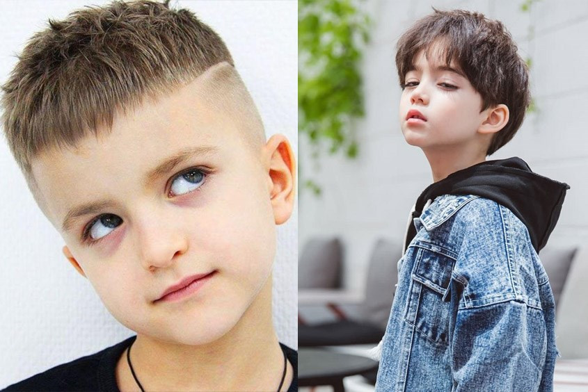 Tóc Undercut ngắn phù hợp với bé trai có khuôn mặt tròn