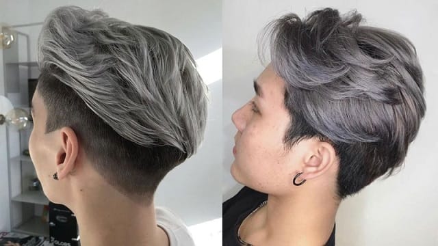 Tóc màu xám khói nam trầm/đậm cá tính