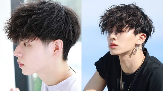 Tóc uốn con sâu nam với những lọn tóc xoăn nhỏ bồng bềnh