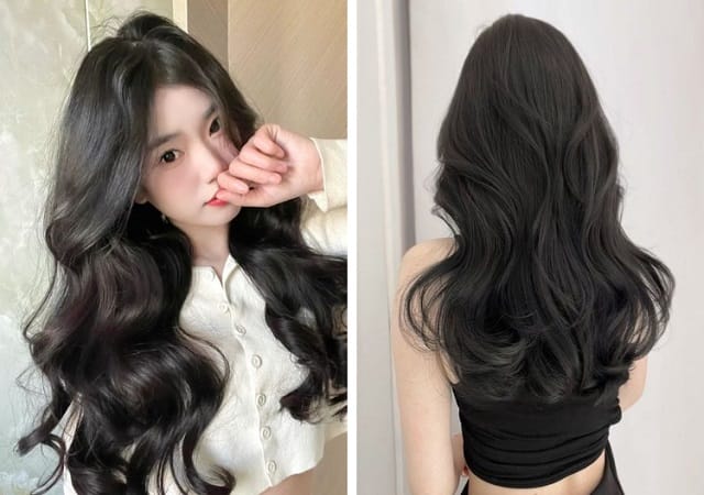Tóc layer xoăn lọn Hàn Quốc
