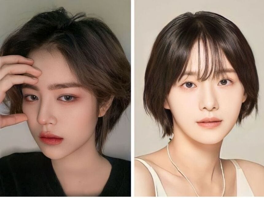 Phần tóc pixie tém gọn hai bên tương phản mạnh mẽ với đuôi mullet dài
