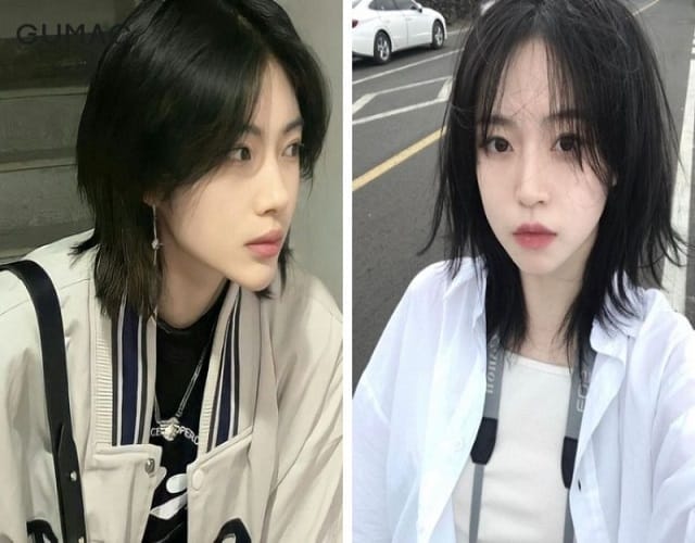 Kiểu tóc Mullet layer ngắn hai mái