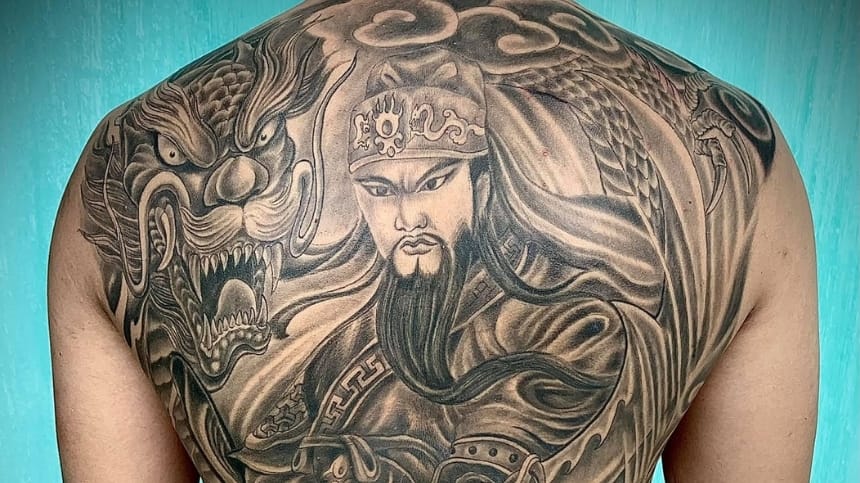 Mẫu hình xăm quan công full lưng đòi hỏi tay nghề cao của thợ xăm