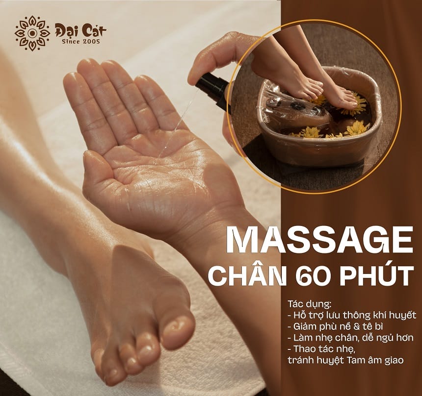 Massage chân hỗ trợ giảm tê bì và lưu thông khí huyết