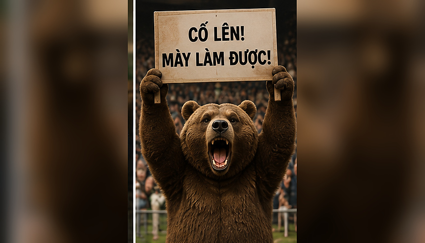Mẫu meme gấu hài hước 1