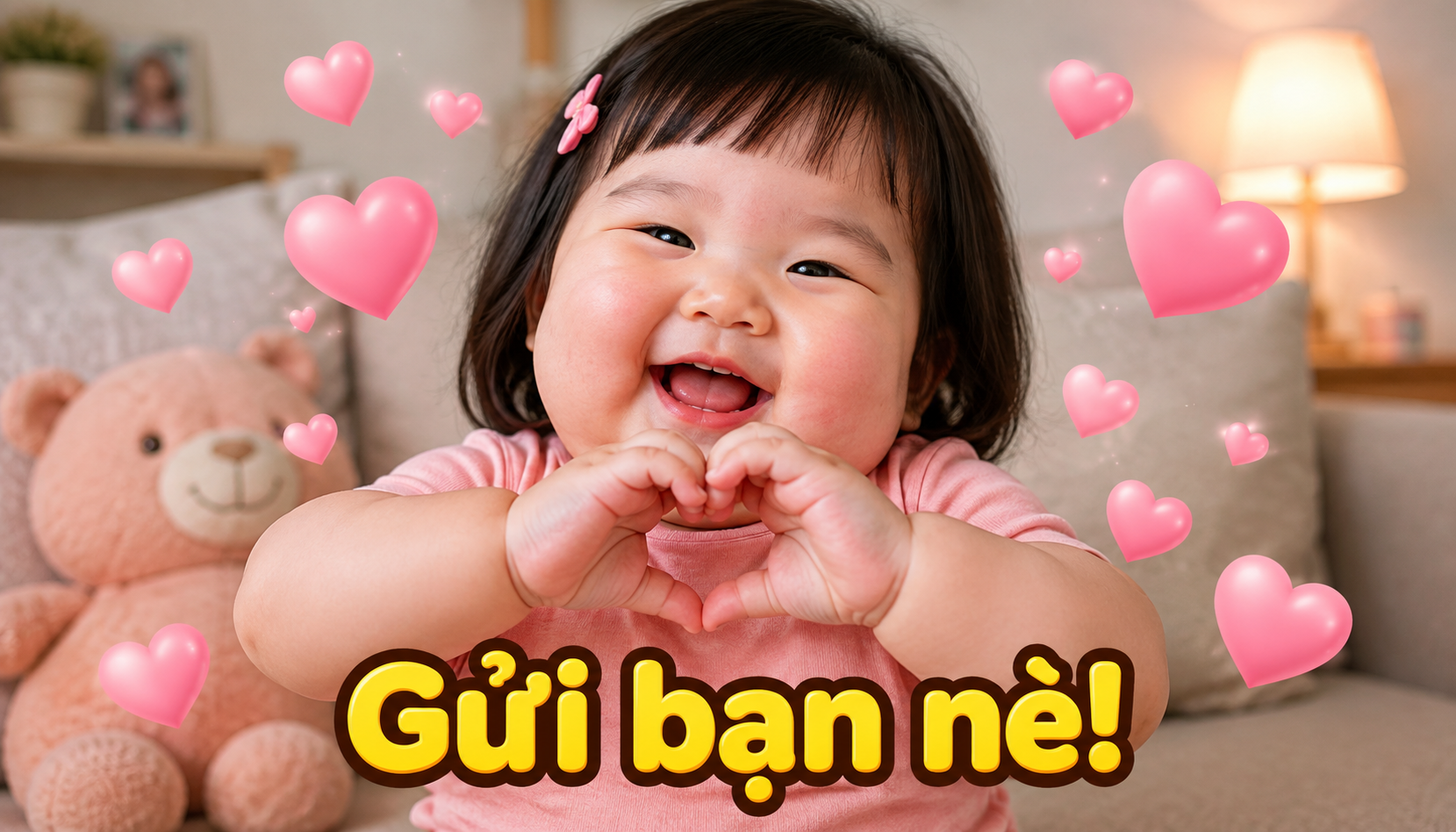 Mẫu meme thả tim 4