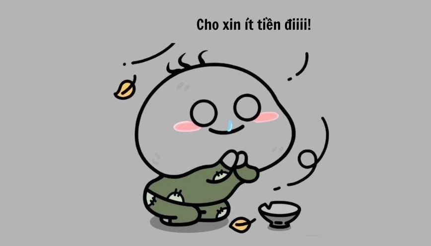 Mẫu meme xin tiền 3